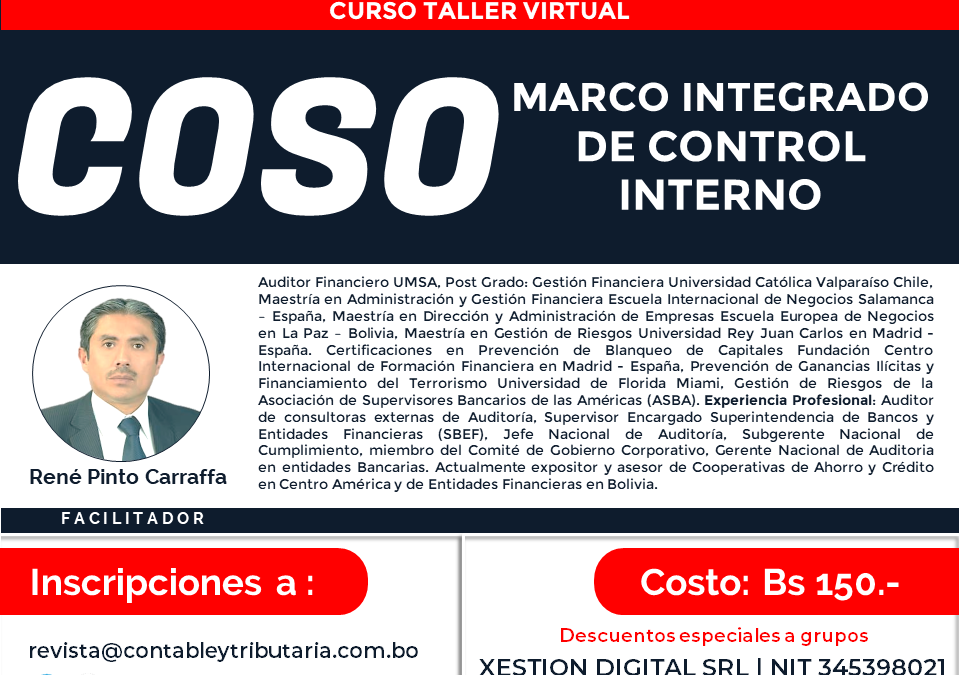 COSO – MARCO INTEGRADO DE CONTROL INTERNO